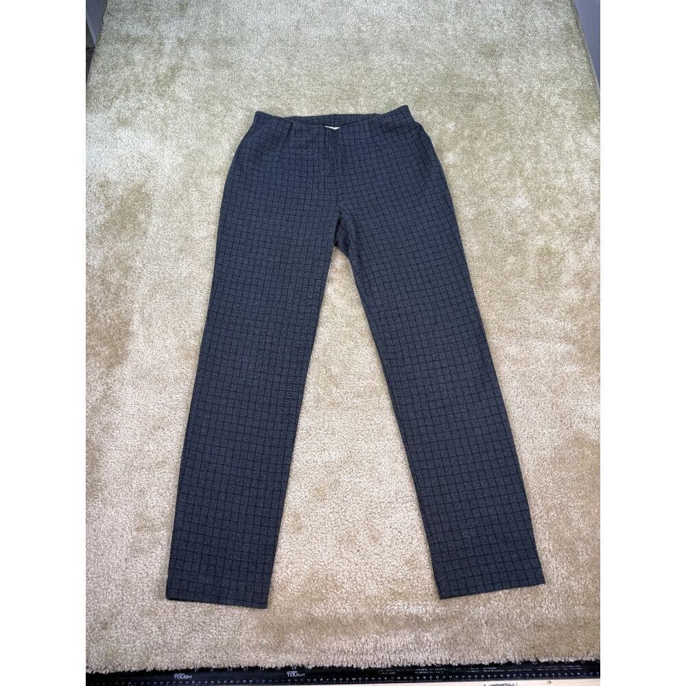 J.Jill Pants Small S Ponte Slim Leg Gray Check Pull On Stretch B607